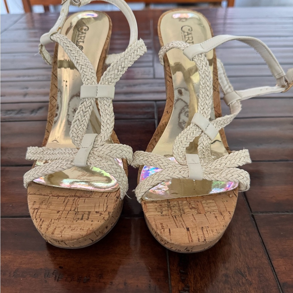 White Wedge Sandals